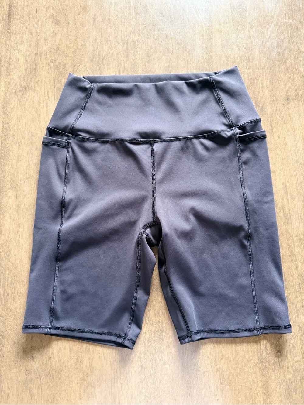 RBX High-Waist Athletic Bike Shorts with Side Pockets SZ.M